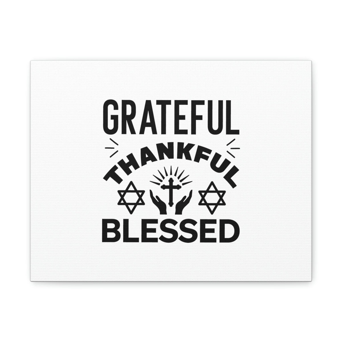 Scripture Walls Grateful, Thankful, Blessed Psalm 107:1 Christian Wall Art Bible Verse Print Ready to Hang Unframed-Express Your Love Gifts