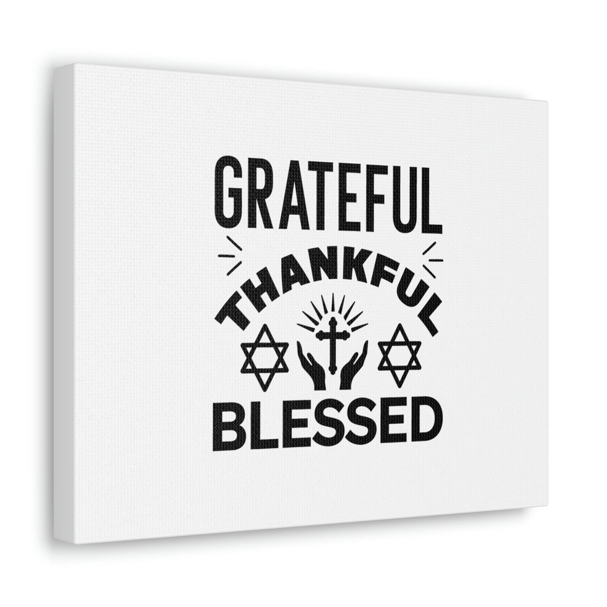 Scripture Walls Grateful, Thankful, Blessed Psalm 107:1 Christian Wall Art Bible Verse Print Ready to Hang Unframed-Express Your Love Gifts