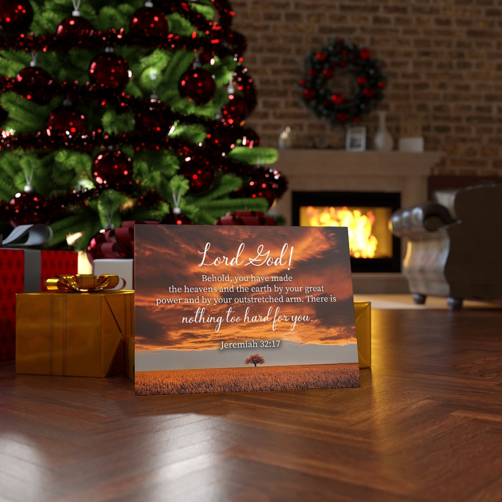 Scripture Walls Great Power Jeremiah 32:17 Bible Verse Canvas Christian Wall Art Ready to Hang Unframed-Express Your Love Gifts