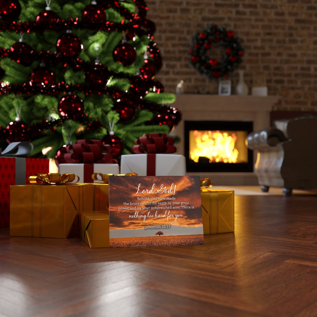 Scripture Walls Great Power Jeremiah 32:17 Bible Verse Canvas Christian Wall Art Ready to Hang Unframed-Express Your Love Gifts