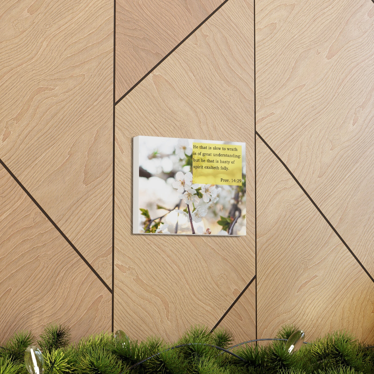 Scripture Walls Great Understanding Proverbs 14:29 Bible Verse Canvas Christian Wall Art Bible Verse Print Ready To Hang Unframed-Express Your Love Gifts