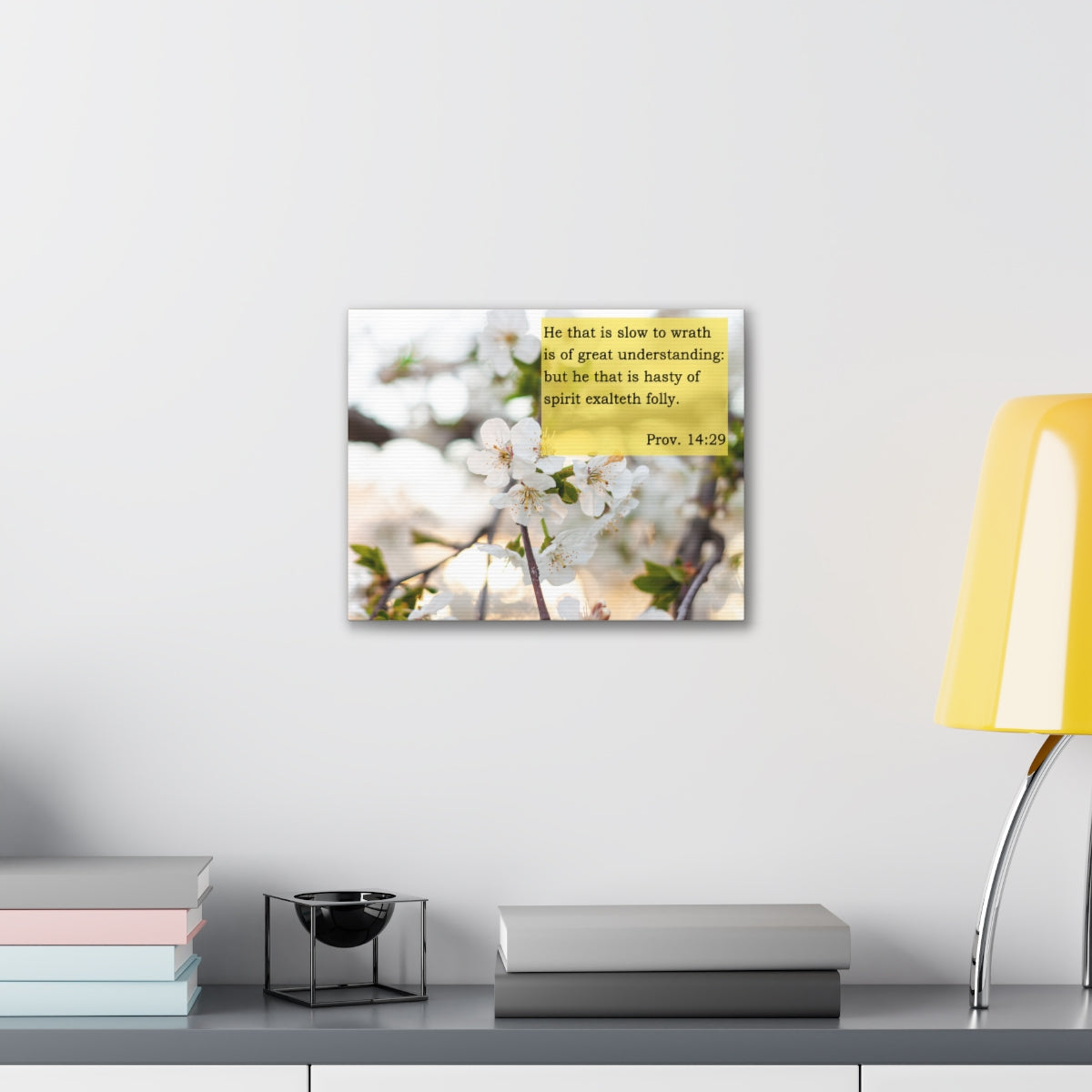 Scripture Walls Great Understanding Proverbs 14:29 Bible Verse Canvas Christian Wall Art Bible Verse Print Ready To Hang Unframed-Express Your Love Gifts