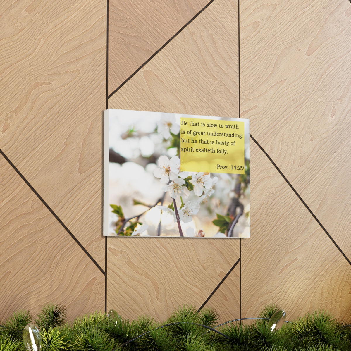 Scripture Walls Great Understanding Proverbs 14:29 Bible Verse Canvas Christian Wall Art Bible Verse Print Ready To Hang Unframed-Express Your Love Gifts