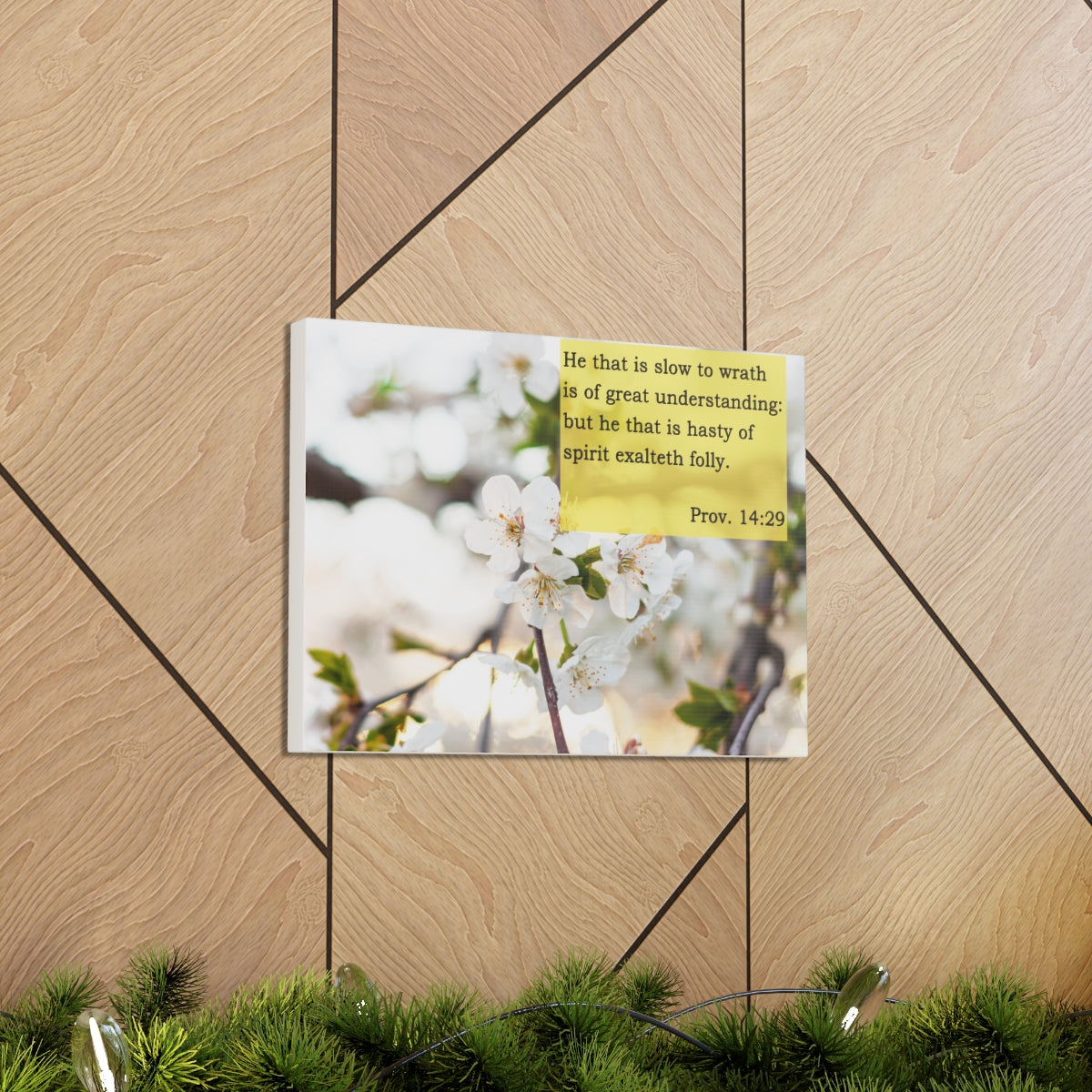 Scripture Walls Great Understanding Proverbs 14:29 Bible Verse Canvas Christian Wall Art Bible Verse Print Ready To Hang Unframed-Express Your Love Gifts