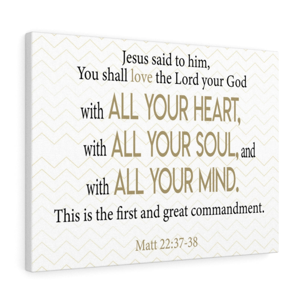 Scripture Walls Greatest Commandment Matt 22:37-38 Wall Art Christian Home Decor Unframed-Express Your Love Gifts