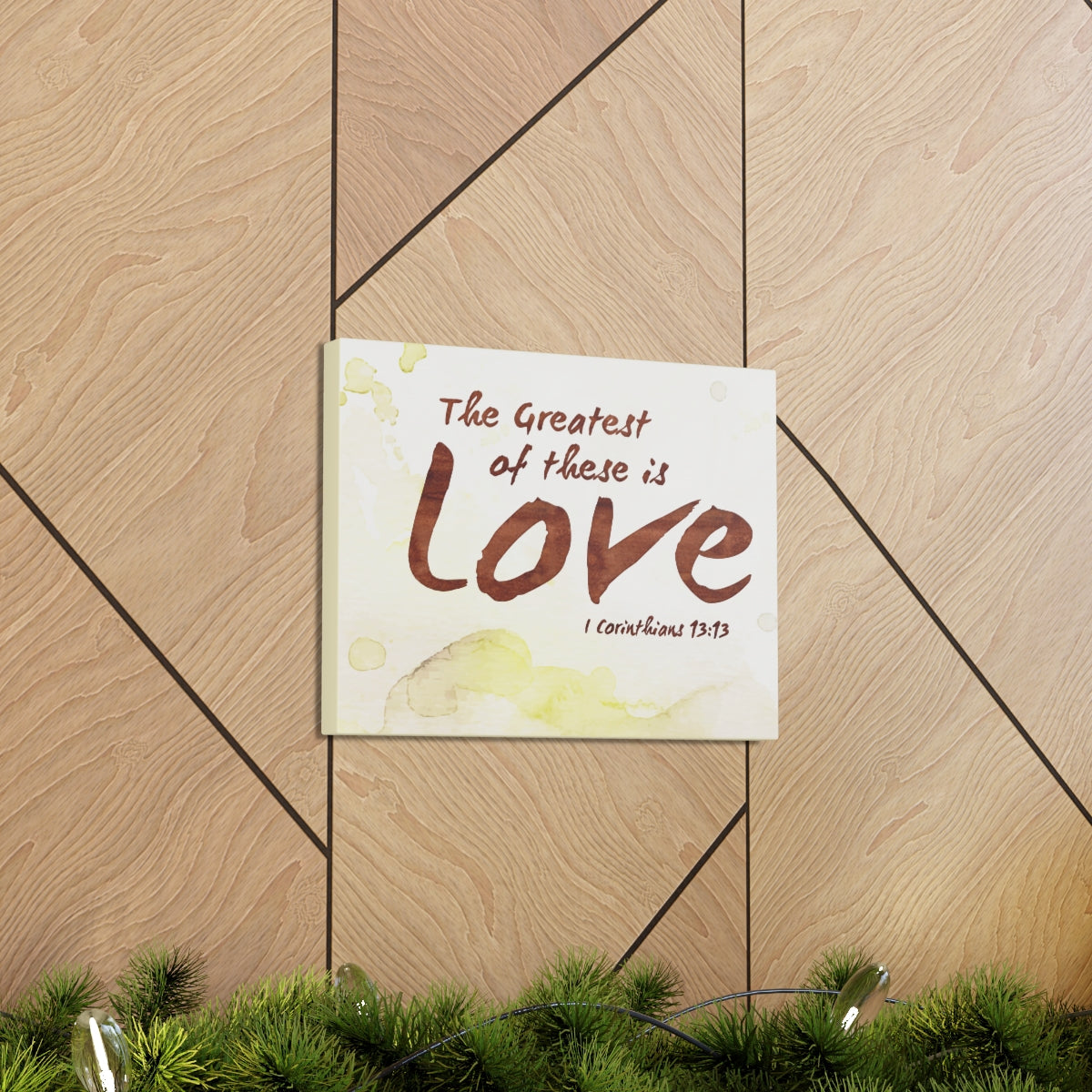 Scripture Walls Greatest Of This Is Love 1 Corinthians 13:13 Bible Verse Canvas Christian Wall Art Ready to Hang Unframed-Express Your Love Gifts