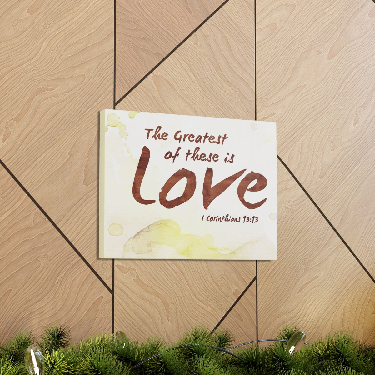 Scripture Walls Greatest Of This Is Love 1 Corinthians 13:13 Bible Verse Canvas Christian Wall Art Ready to Hang Unframed-Express Your Love Gifts