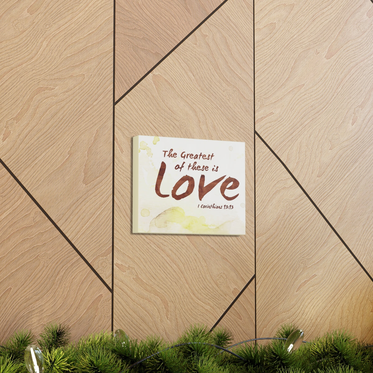 Scripture Walls Greatest Of This Is Love 1 Corinthians 13:13 Bible Verse Canvas Christian Wall Art Ready to Hang Unframed-Express Your Love Gifts