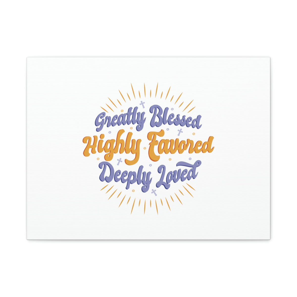 Scripture Walls Greatly Blessed Luke 1:28 Rays Christian Wall Art Bible Verse Print Ready to Hang Unframed-Express Your Love Gifts