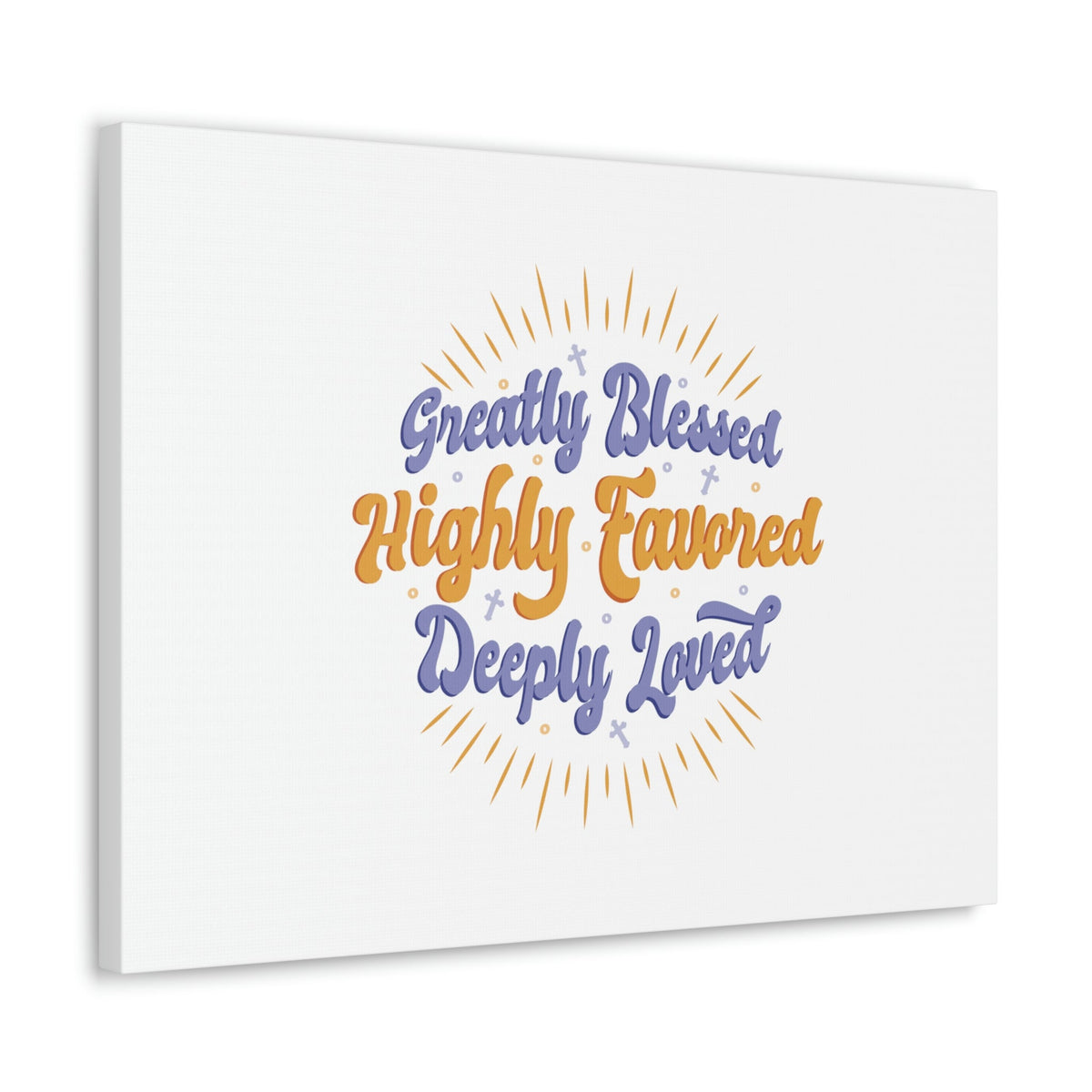 Scripture Walls Greatly Blessed Luke 1:28 Rays Christian Wall Art Bible Verse Print Ready to Hang Unframed-Express Your Love Gifts