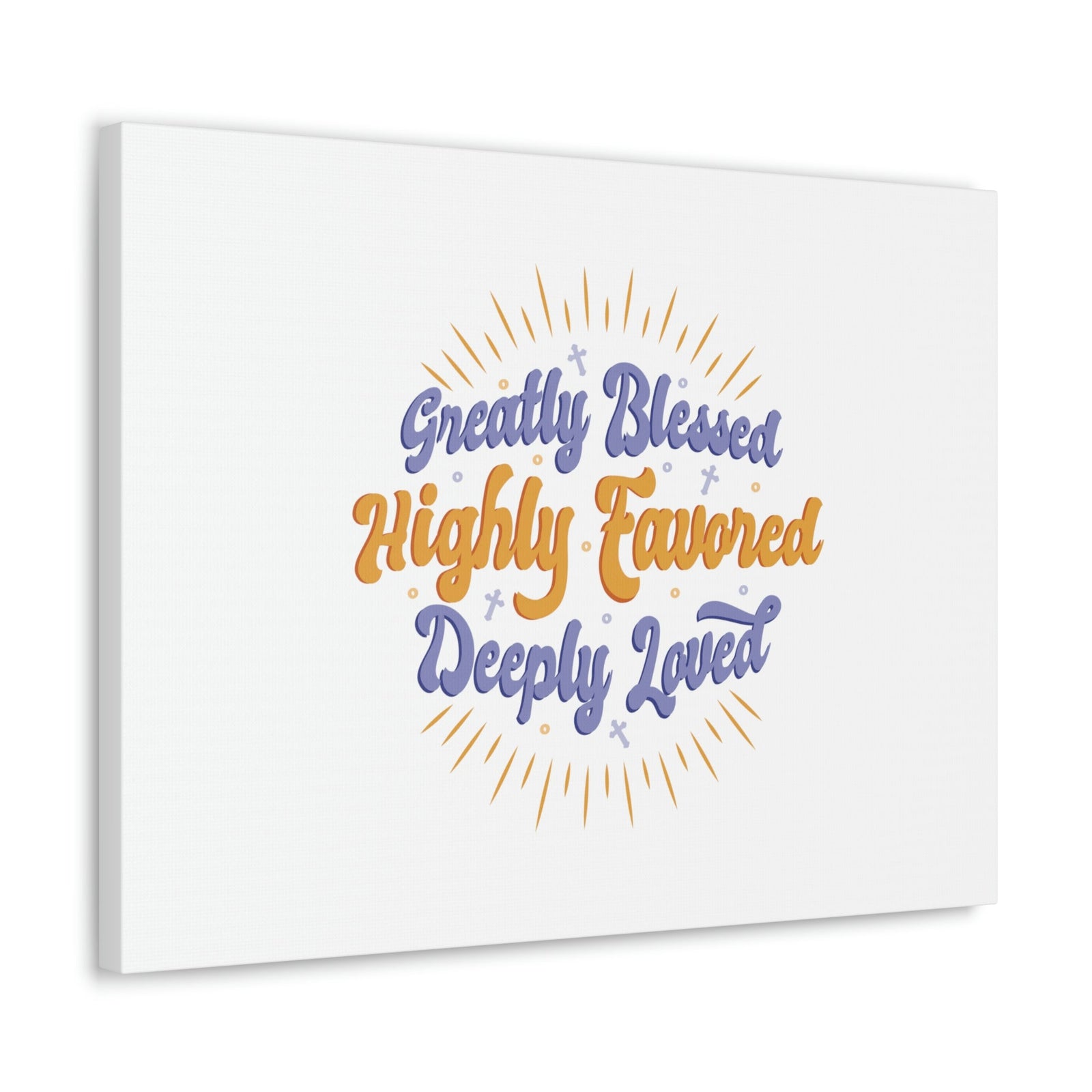 Scripture Walls Greatly Blessed Luke 1:28 Rays Christian Wall Art Bible Verse Print Ready to Hang Unframed-Express Your Love Gifts