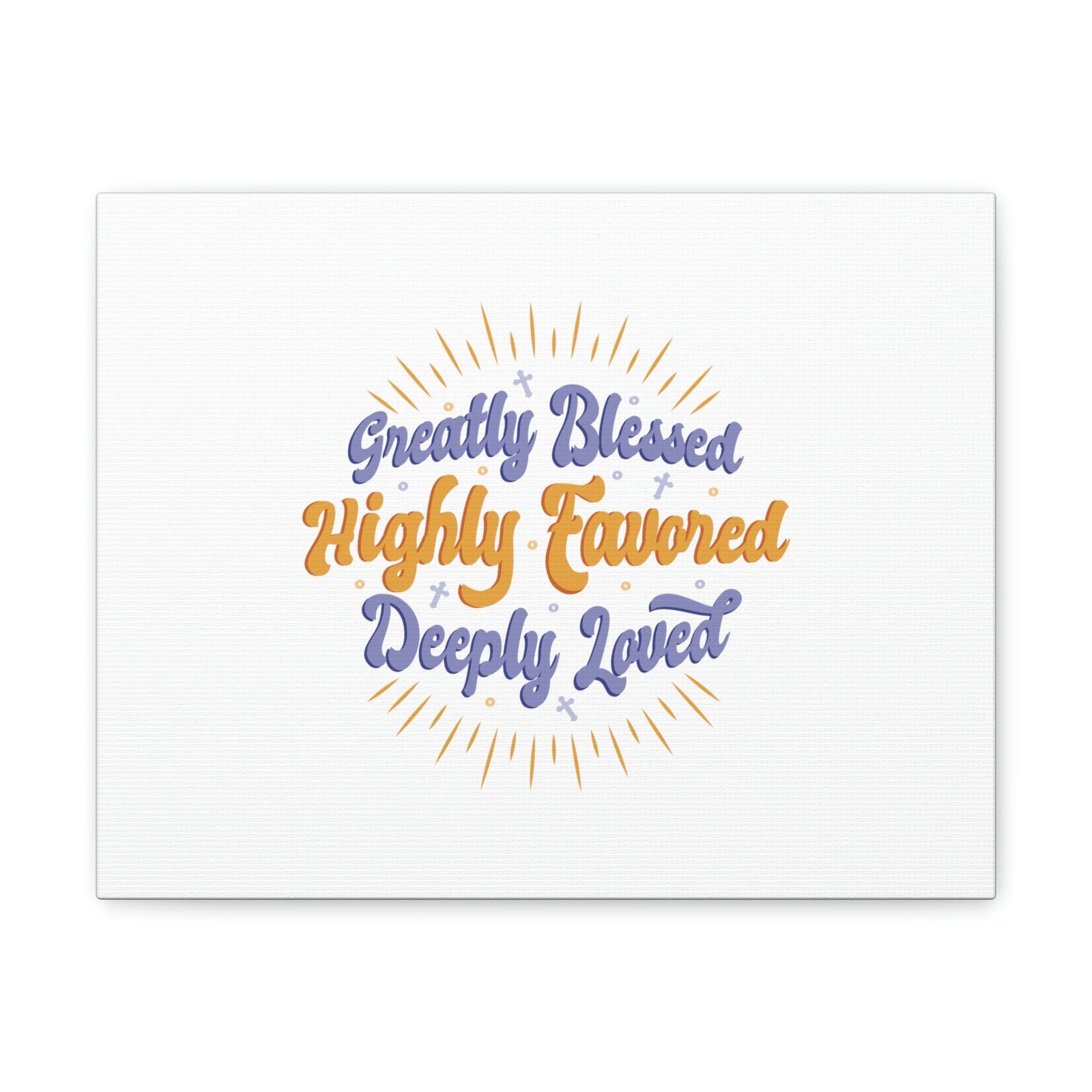 Scripture Walls Greatly Blessed Luke 1:28 Rays Christian Wall Art Bible Verse Print Ready to Hang Unframed-Express Your Love Gifts
