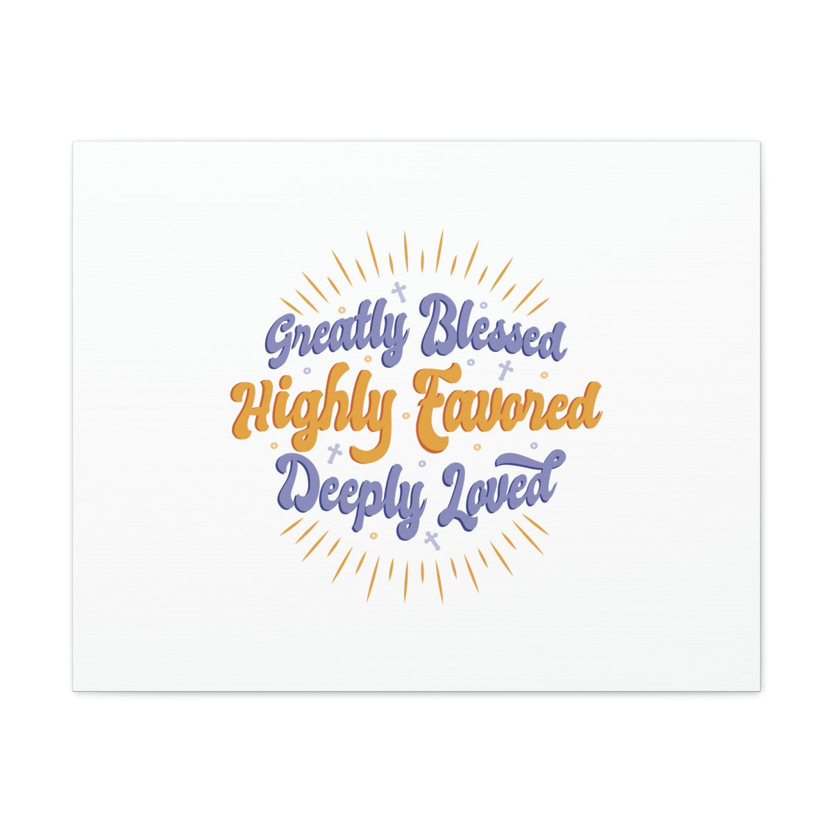 Scripture Walls Greatly Blessed Luke 1:28 Rays Christian Wall Art Bible Verse Print Ready to Hang Unframed-Express Your Love Gifts