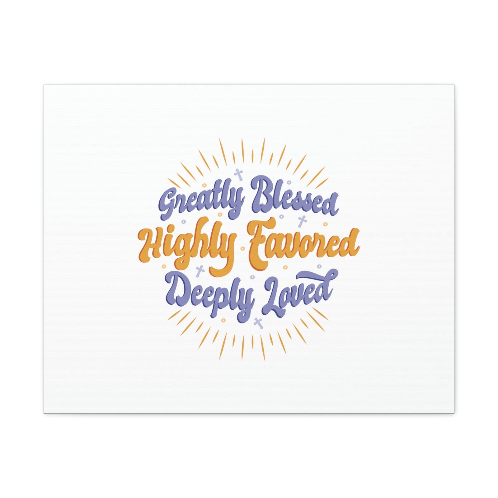 Scripture Walls Greatly Blessed Luke 1:28 Rays Christian Wall Art Bible Verse Print Ready to Hang Unframed-Express Your Love Gifts