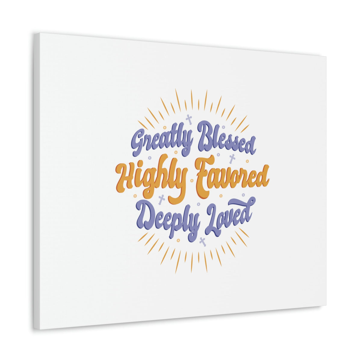 Scripture Walls Greatly Blessed Luke 1:28 Rays Christian Wall Art Bible Verse Print Ready to Hang Unframed-Express Your Love Gifts