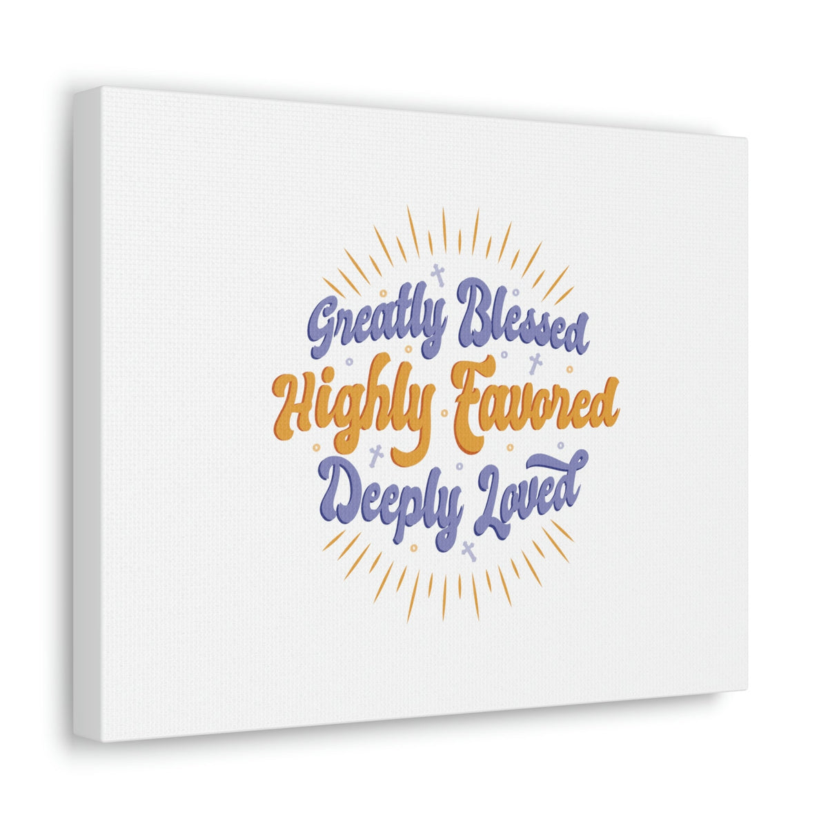 Scripture Walls Greatly Blessed Luke 1:28 Rays Christian Wall Art Bible Verse Print Ready to Hang Unframed-Express Your Love Gifts