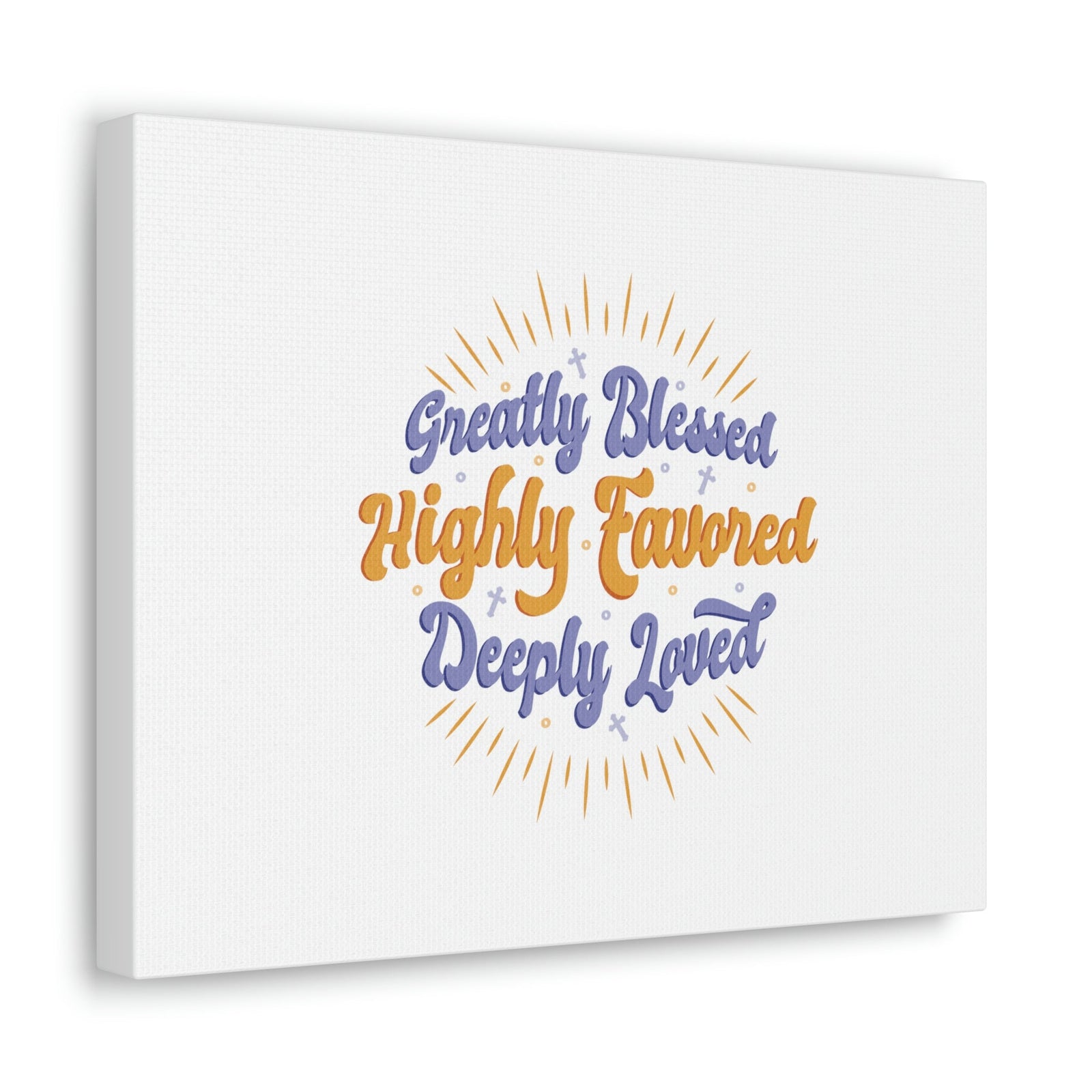 Scripture Walls Greatly Blessed Luke 1:28 Rays Christian Wall Art Bible Verse Print Ready to Hang Unframed-Express Your Love Gifts