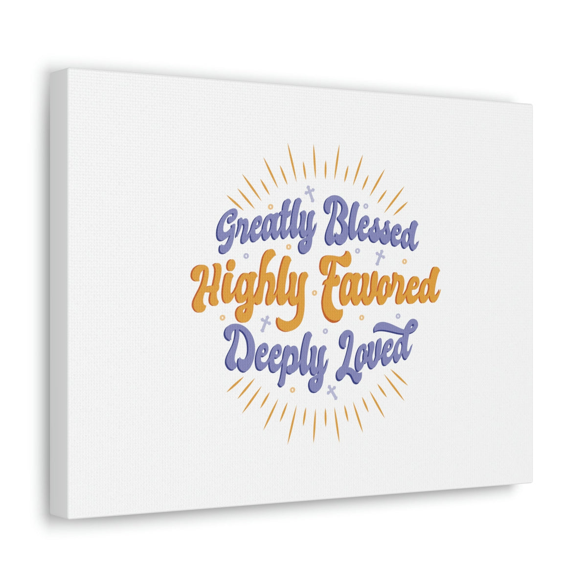 Scripture Walls Greatly Blessed Luke 1:28 Rays Christian Wall Art Bible Verse Print Ready to Hang Unframed-Express Your Love Gifts