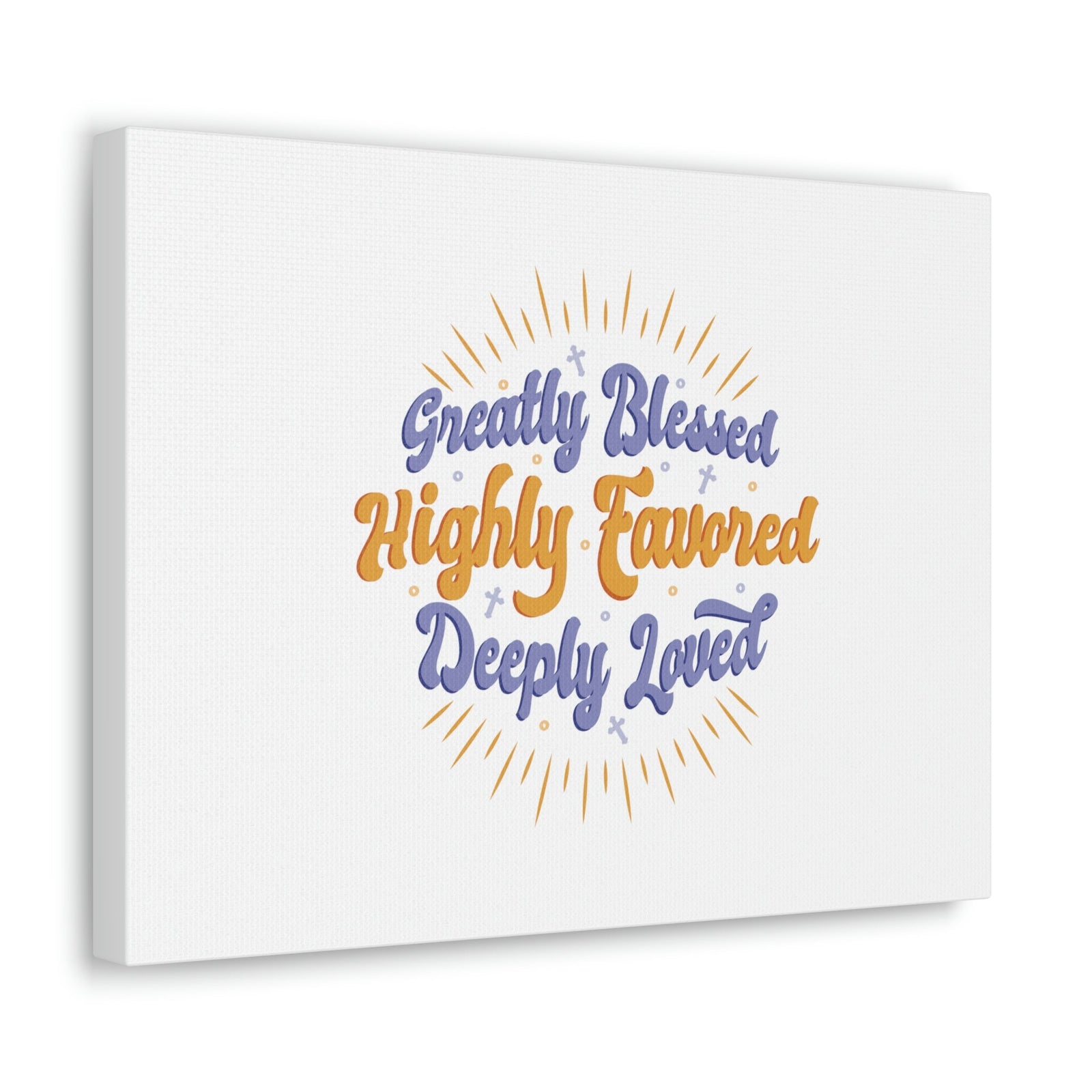 Scripture Walls Greatly Blessed Luke 1:28 Rays Christian Wall Art Bible Verse Print Ready to Hang Unframed-Express Your Love Gifts