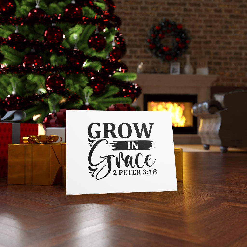 Scripture Walls Grow In Grace 2 Peter 3:18 Bible Verse Canvas Christian Wall Art Ready to Hang Unframed-Express Your Love Gifts