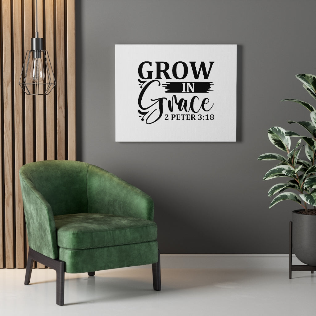 Scripture Walls Grow In Grace 2 Peter 3:18 Bible Verse Canvas Christian Wall Art Ready to Hang Unframed-Express Your Love Gifts