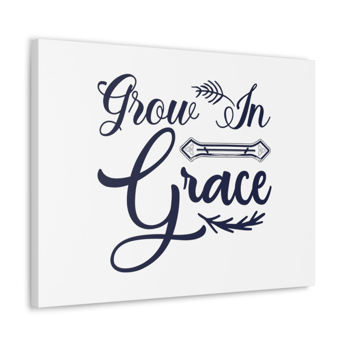 Scripture Walls Grow In Grace 2 Peter 3:18 Cursive Christian Wall Art Bible Verse Print Ready to Hang Unframed-Express Your Love Gifts