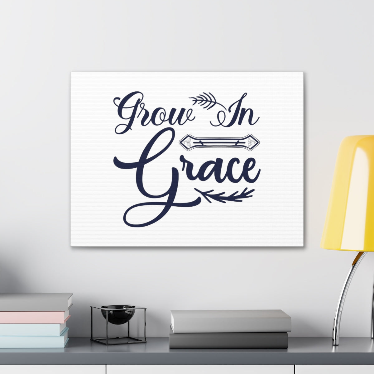 Scripture Walls Grow In Grace 2 Peter 3:18 Cursive Christian Wall Art Bible Verse Print Ready to Hang Unframed-Express Your Love Gifts