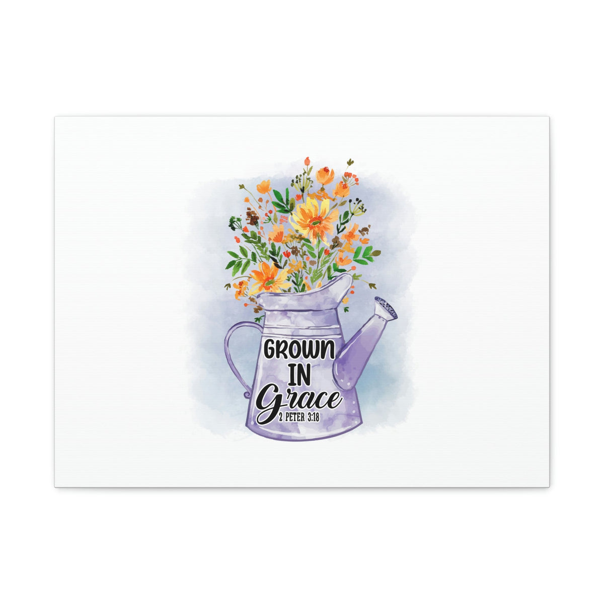 Scripture Walls Grow In Grace 2 Peter 3:18 Flower Christian Wall Art Bible Verse Print Ready to Hang Unframed-Express Your Love Gifts