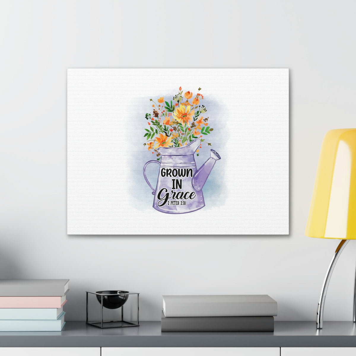 Scripture Walls Grow In Grace 2 Peter 3:18 Flower Christian Wall Art Bible Verse Print Ready to Hang Unframed-Express Your Love Gifts