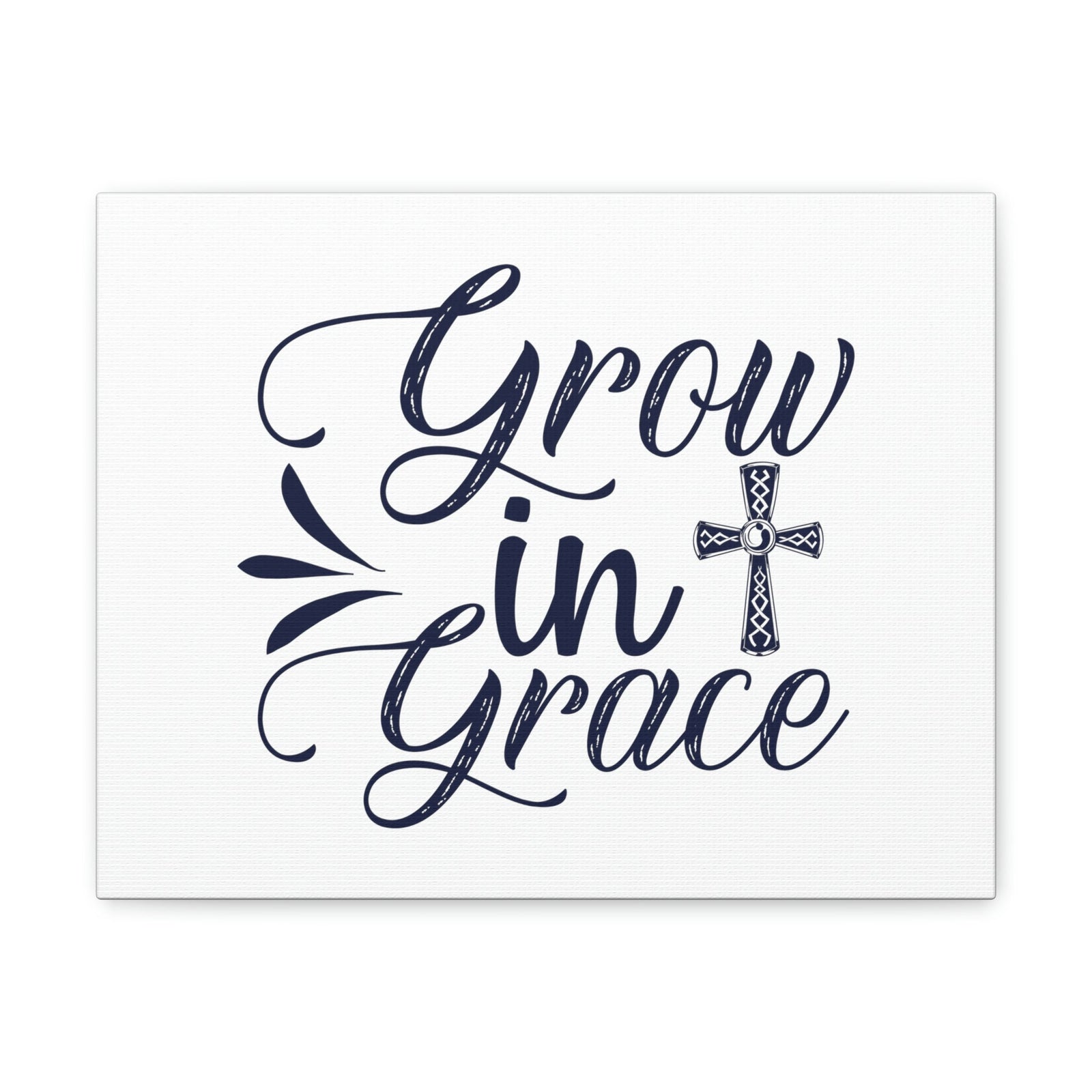 Scripture Walls Grow In Grace 2 Peter 3:18 Ornamental Cross Christian Wall Art Bible Verse Print Ready to Hang Unframed-Express Your Love Gifts