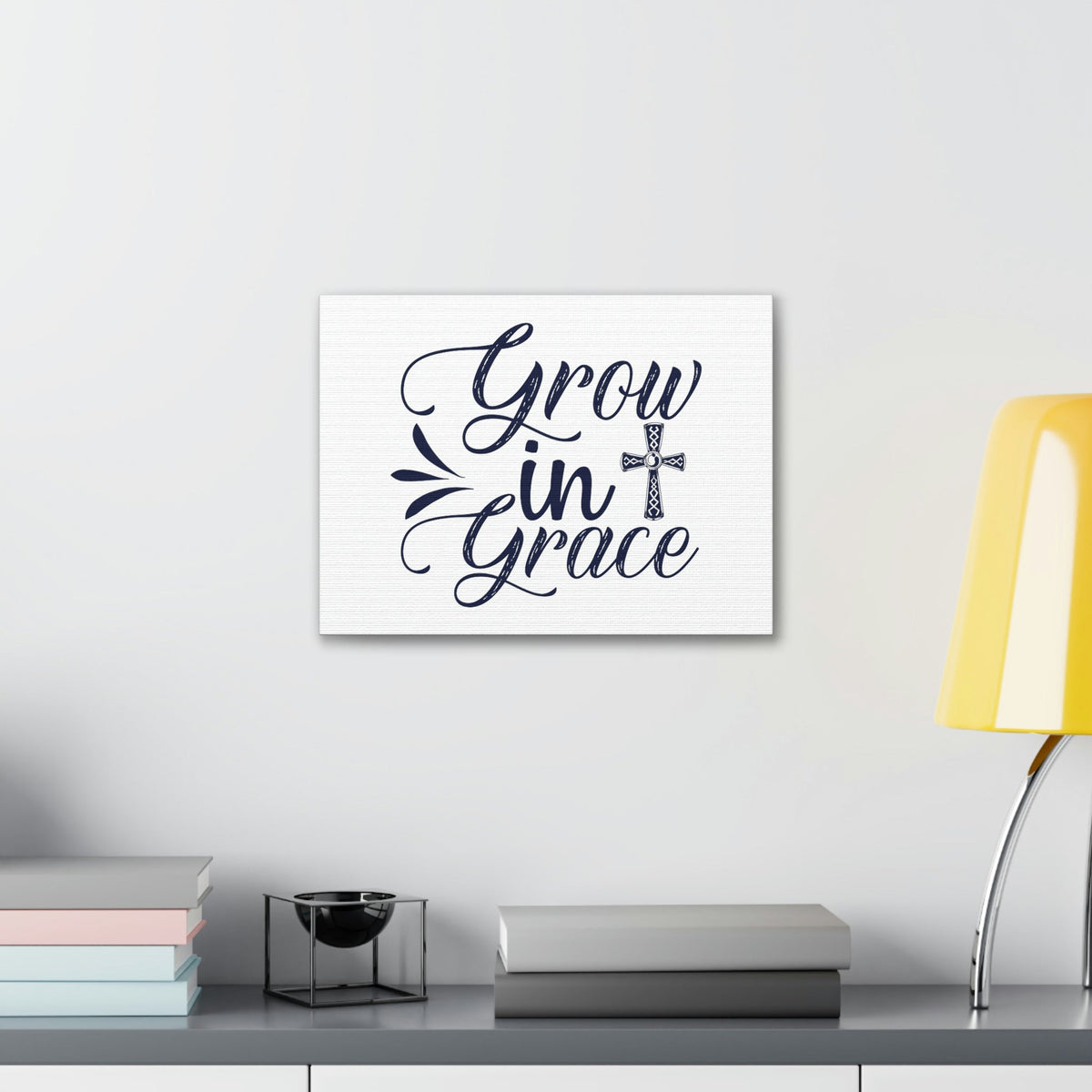 Scripture Walls Grow In Grace 2 Peter 3:18 Ornamental Cross Christian Wall Art Bible Verse Print Ready to Hang Unframed-Express Your Love Gifts