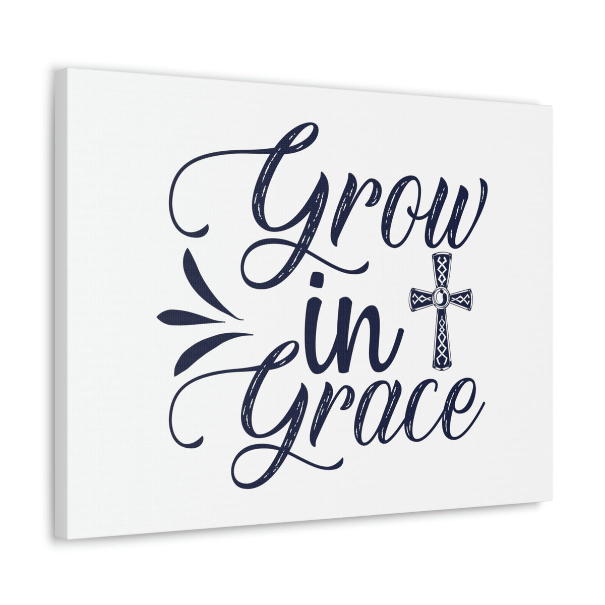 Scripture Walls Grow In Grace 2 Peter 3:18 Ornamental Cross Christian Wall Art Bible Verse Print Ready to Hang Unframed-Express Your Love Gifts