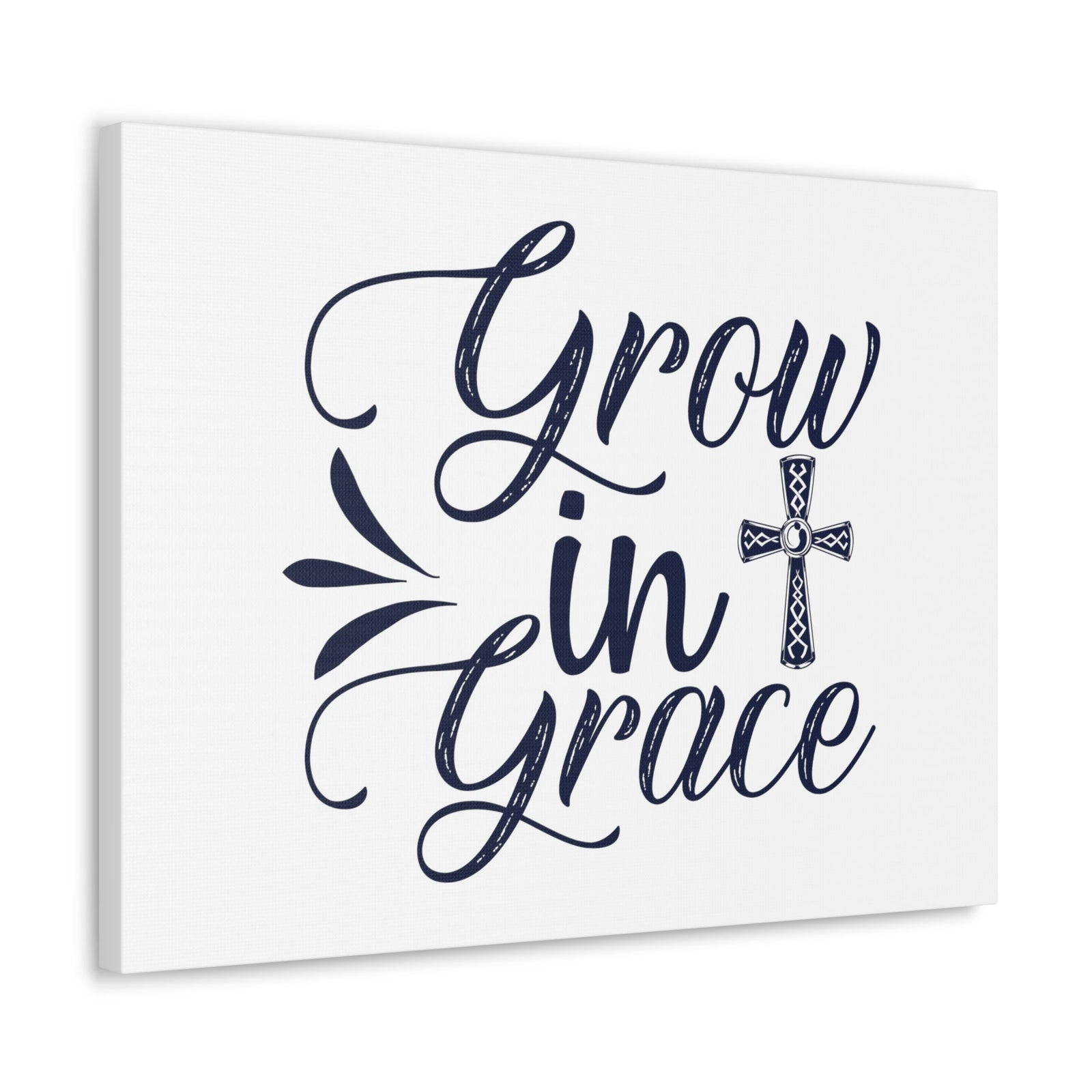 Scripture Walls Grow In Grace 2 Peter 3:18 Ornamental Cross Christian Wall Art Bible Verse Print Ready to Hang Unframed-Express Your Love Gifts