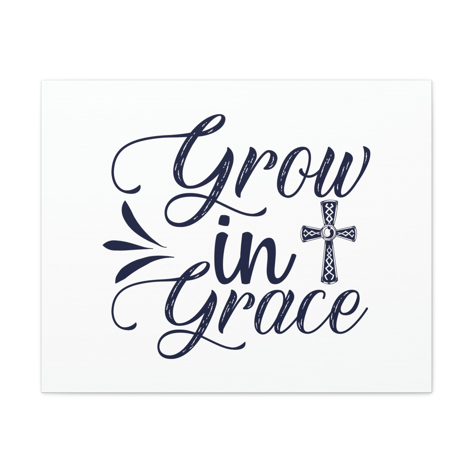Scripture Walls Grow In Grace 2 Peter 3:18 Ornamental Cross Christian Wall Art Bible Verse Print Ready to Hang Unframed-Express Your Love Gifts