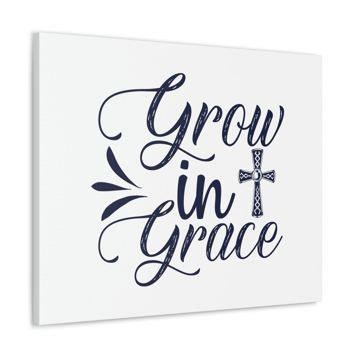 Scripture Walls Grow In Grace 2 Peter 3:18 Ornamental Cross Christian Wall Art Bible Verse Print Ready to Hang Unframed-Express Your Love Gifts