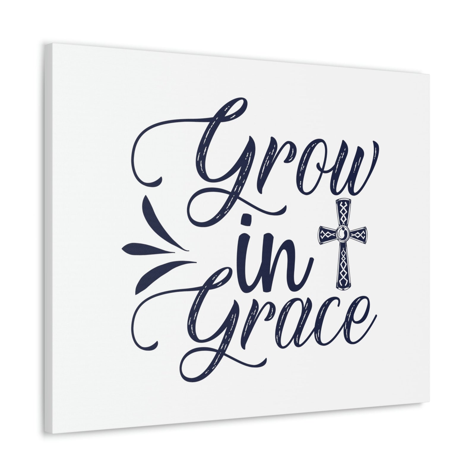 Scripture Walls Grow In Grace 2 Peter 3:18 Ornamental Cross Christian Wall Art Bible Verse Print Ready to Hang Unframed-Express Your Love Gifts