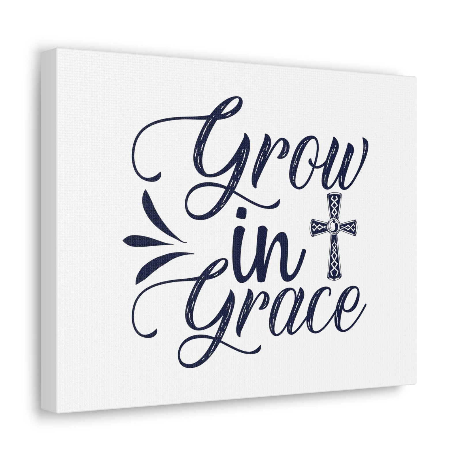 Scripture Walls Grow In Grace 2 Peter 3:18 Ornamental Cross Christian Wall Art Bible Verse Print Ready to Hang Unframed-Express Your Love Gifts