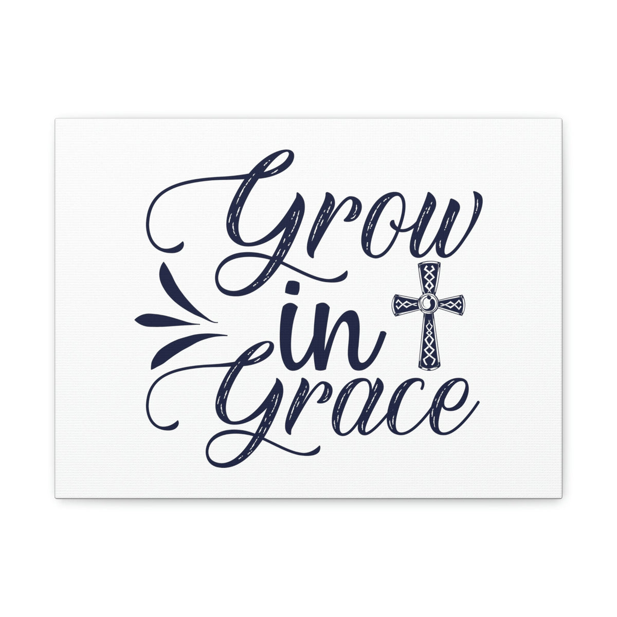 Scripture Walls Grow In Grace 2 Peter 3:18 Ornamental Cross Christian Wall Art Bible Verse Print Ready to Hang Unframed-Express Your Love Gifts