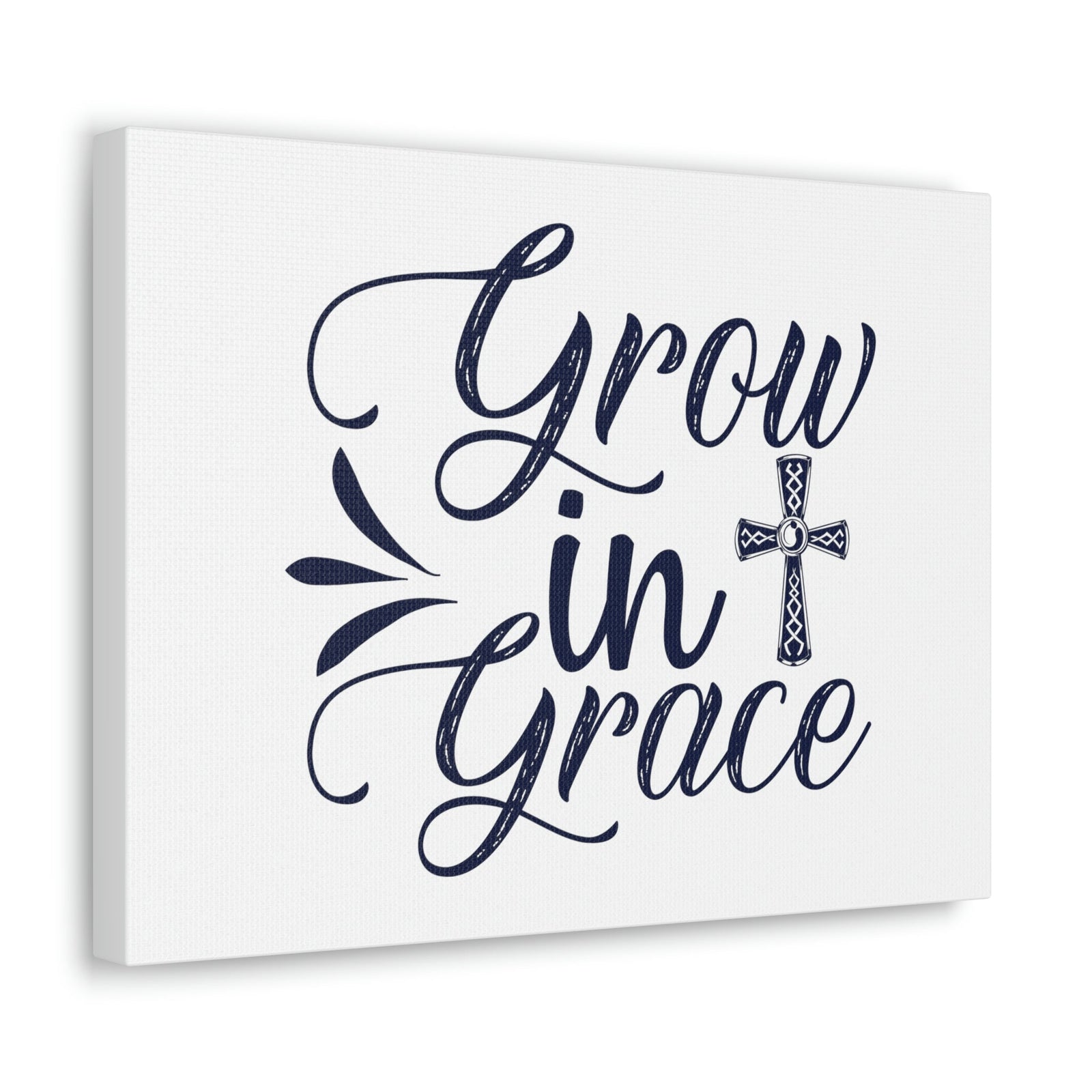 Scripture Walls Grow In Grace 2 Peter 3:18 Ornamental Cross Christian Wall Art Bible Verse Print Ready to Hang Unframed-Express Your Love Gifts