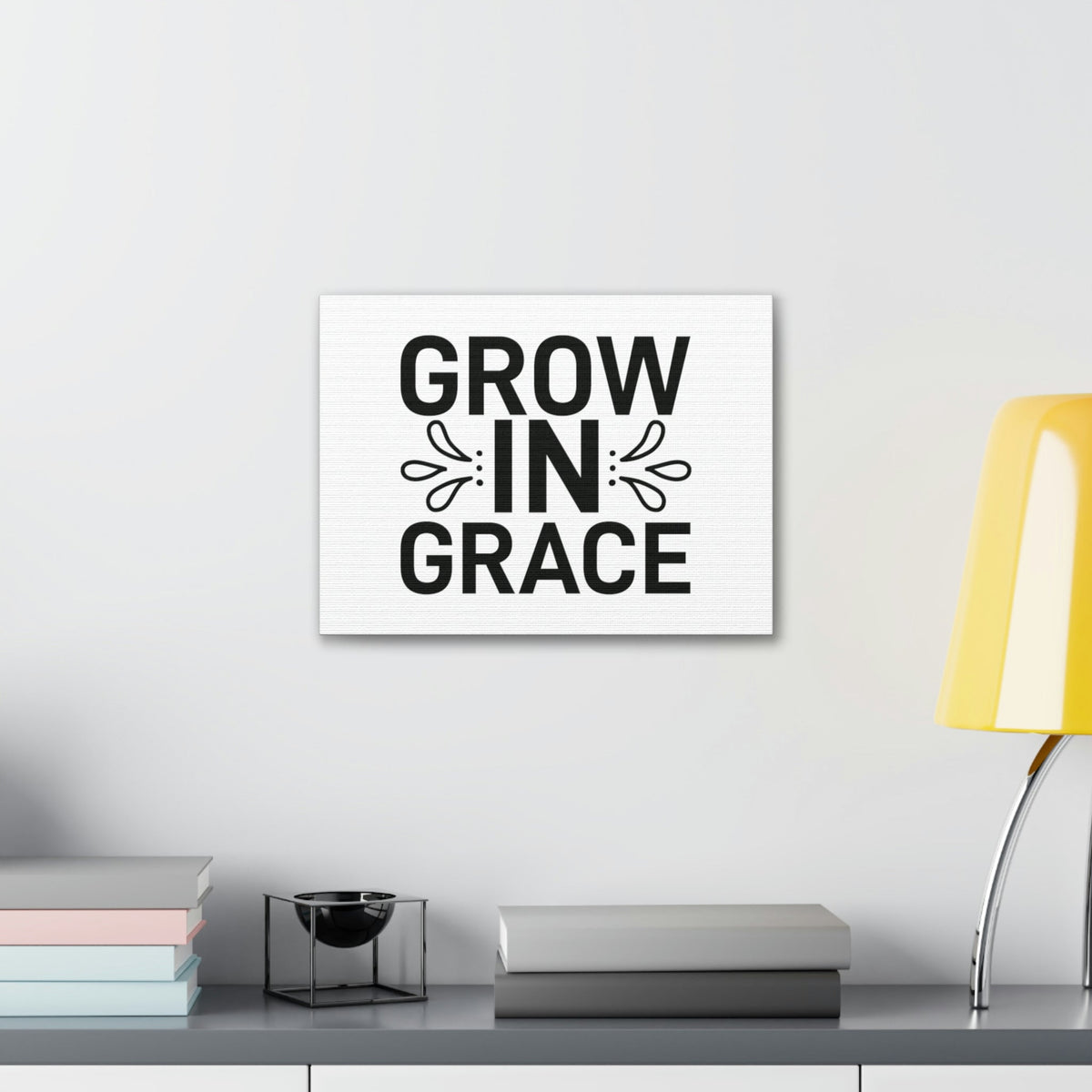 Scripture Walls Grow In Grace 2 Peter 3:18 White Splash Christian Wall Art Bible Verse Print Ready to Hang Unframed-Express Your Love Gifts