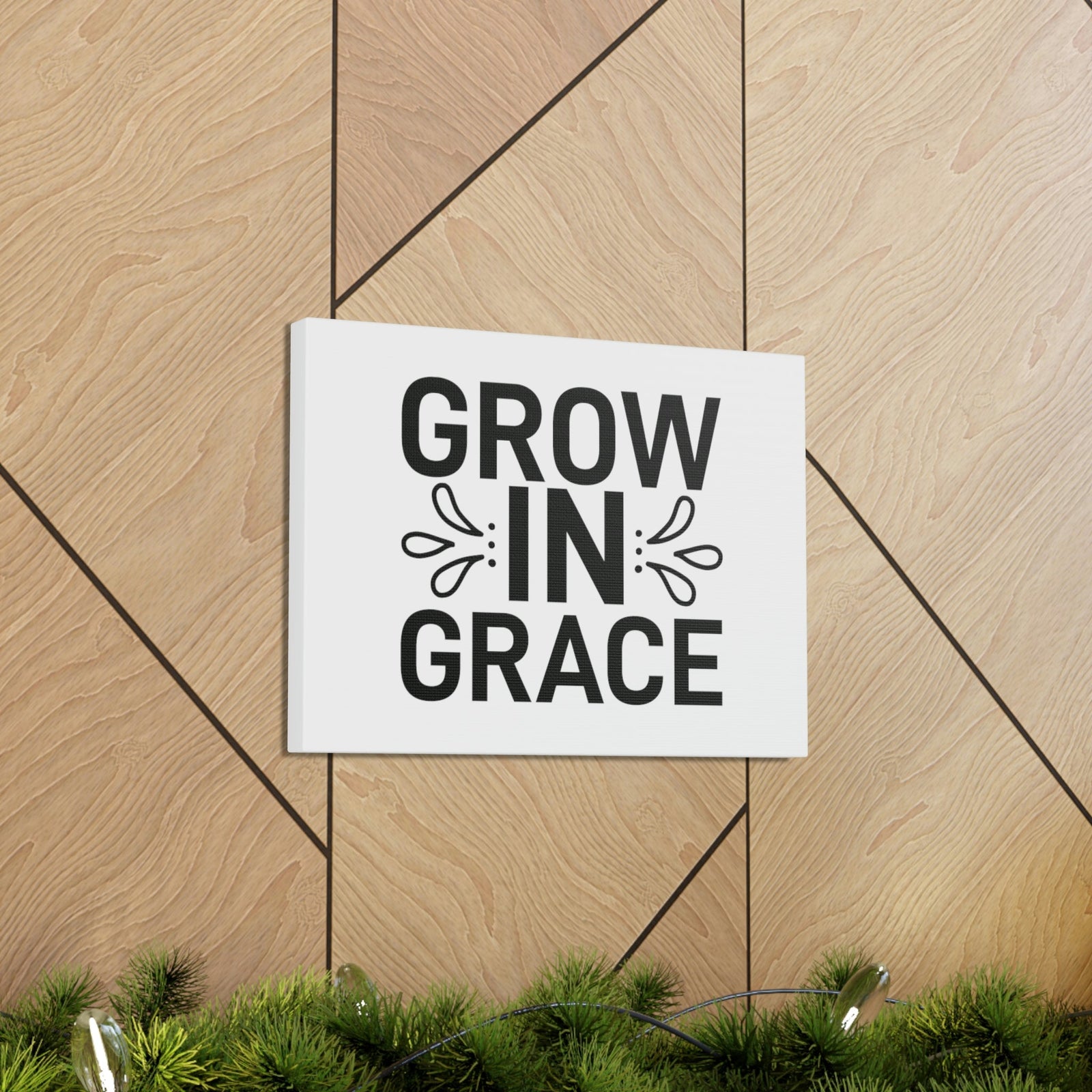 Scripture Walls Grow In Grace 2 Peter 3:18 White Splash Christian Wall Art Bible Verse Print Ready to Hang Unframed-Express Your Love Gifts