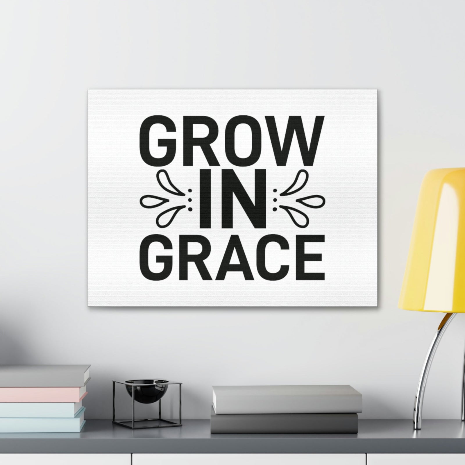 Scripture Walls Grow In Grace 2 Peter 3:18 White Splash Christian Wall Art Bible Verse Print Ready to Hang Unframed-Express Your Love Gifts