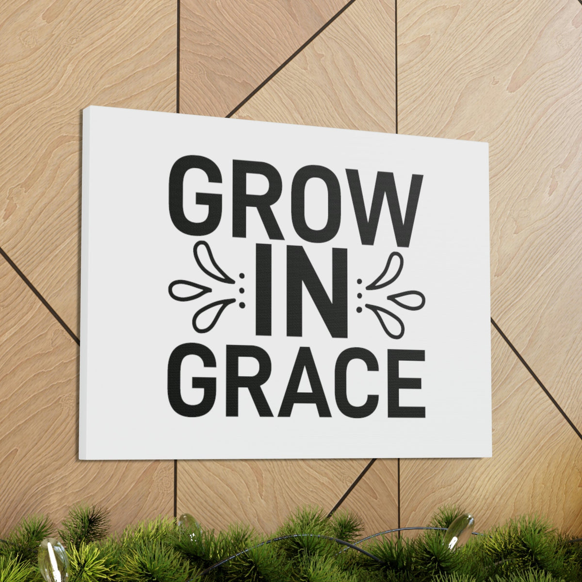 Scripture Walls Grow In Grace 2 Peter 3:18 White Splash Christian Wall Art Bible Verse Print Ready to Hang Unframed-Express Your Love Gifts
