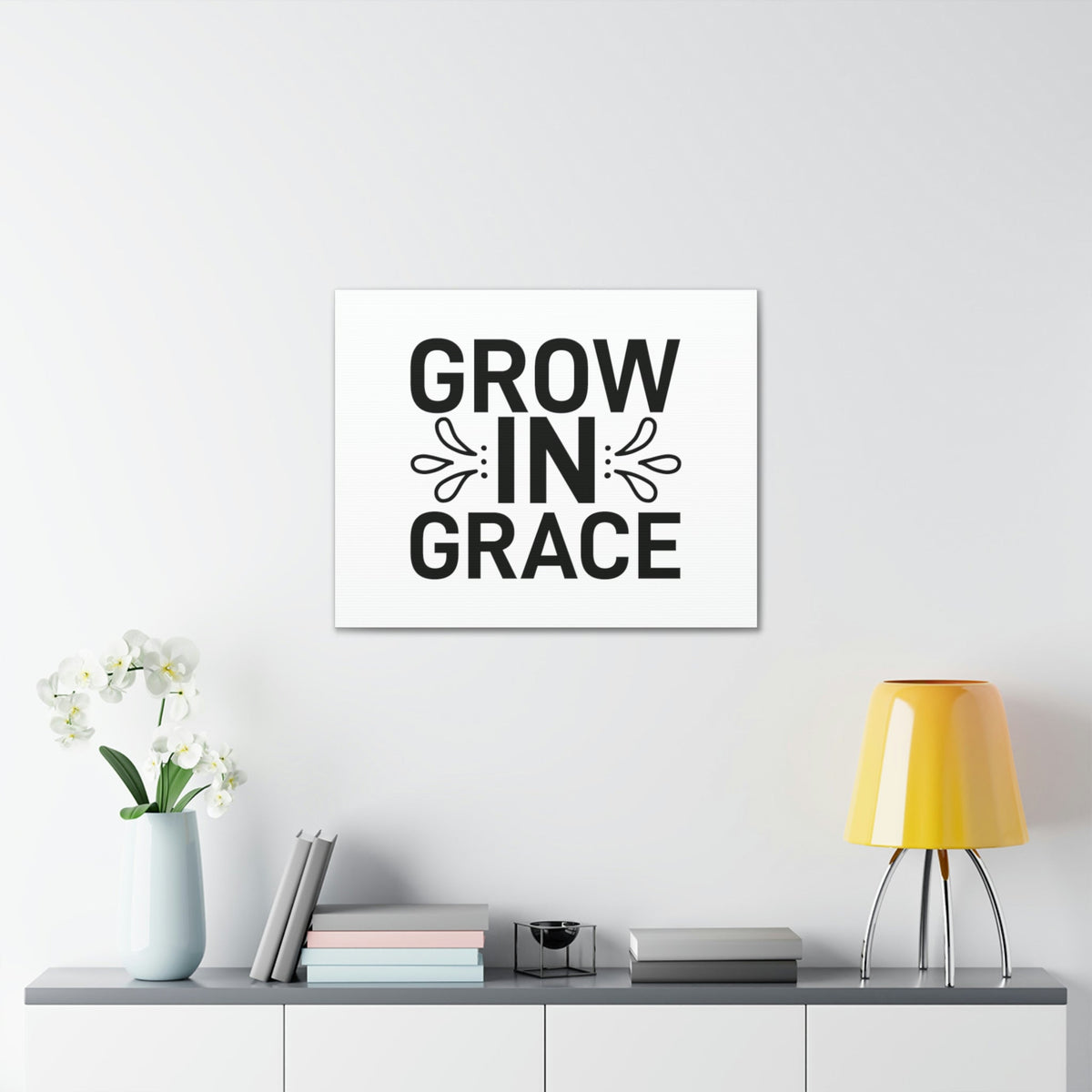 Scripture Walls Grow In Grace 2 Peter 3:18 White Splash Christian Wall Art Bible Verse Print Ready to Hang Unframed-Express Your Love Gifts