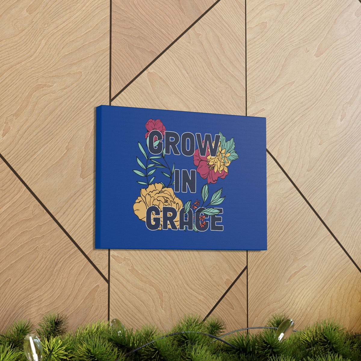 Scripture Walls Grow In Grace 2 Peter 3:18 Yellow Flower Christian Wall Art Bible Verse Print Ready to Hang Unframed-Express Your Love Gifts