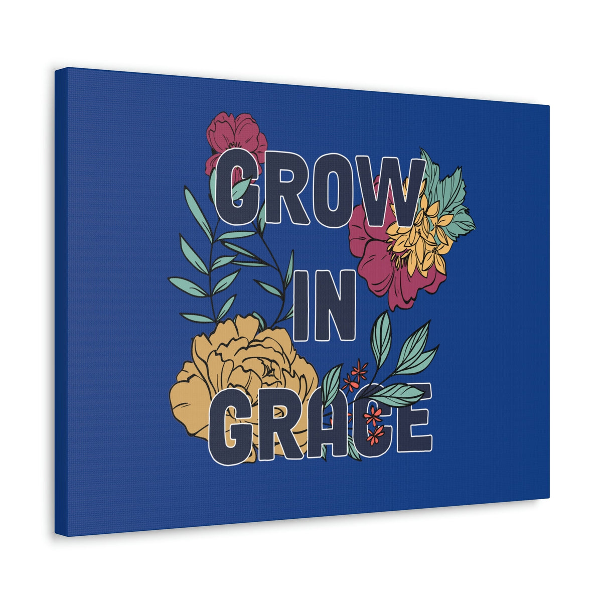 Scripture Walls Grow In Grace 2 Peter 3:18 Yellow Flower Christian Wall Art Bible Verse Print Ready to Hang Unframed-Express Your Love Gifts