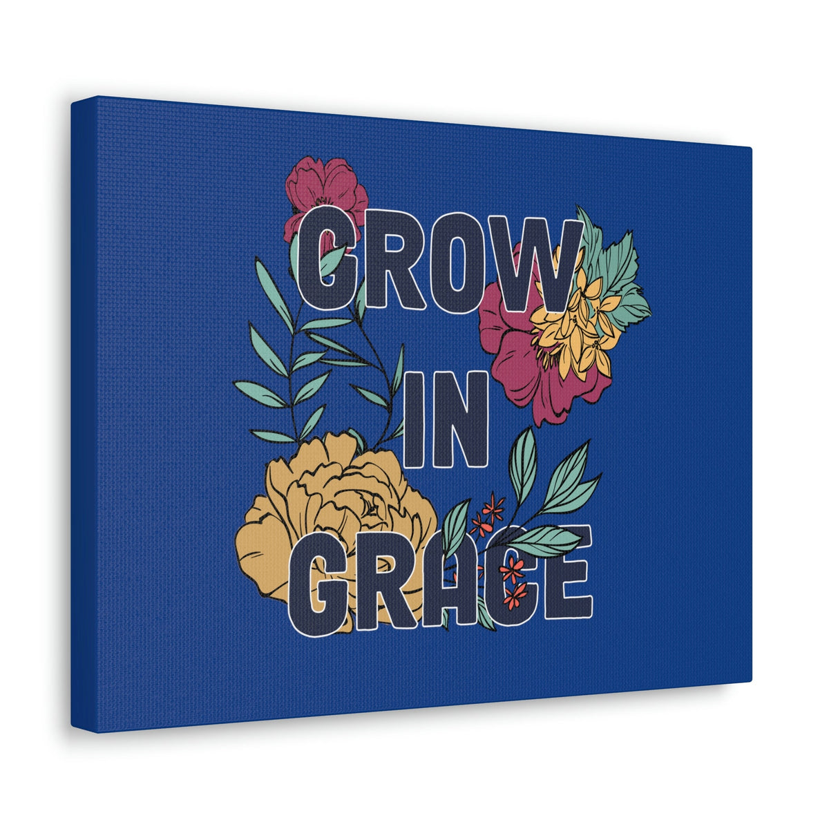 Scripture Walls Grow In Grace 2 Peter 3:18 Yellow Flower Christian Wall Art Bible Verse Print Ready to Hang Unframed-Express Your Love Gifts
