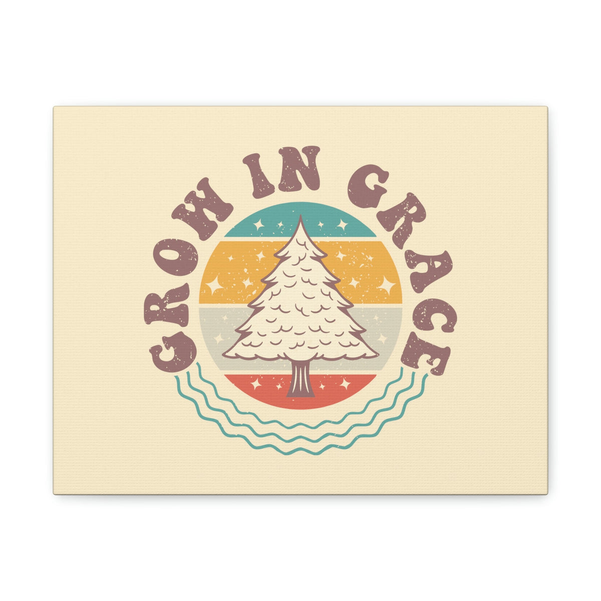 Scripture Walls Grow In Grace 2 Peter 3:18 Yellow Tree Christian Wall Art Bible Verse Print Ready to Hang Unframed-Express Your Love Gifts