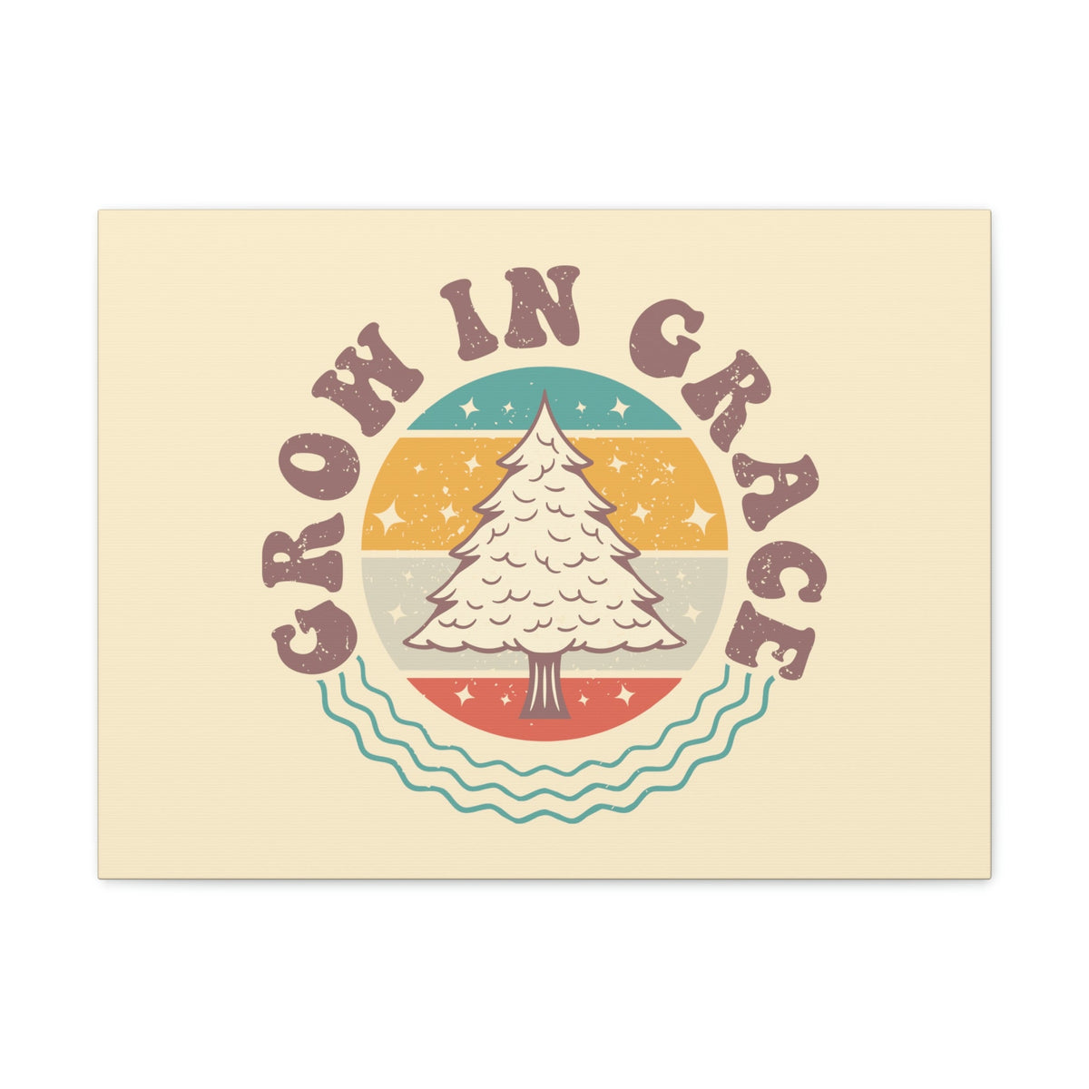 Scripture Walls Grow In Grace 2 Peter 3:18 Yellow Tree Christian Wall Art Bible Verse Print Ready to Hang Unframed-Express Your Love Gifts