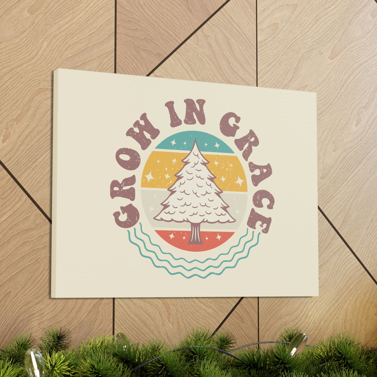 Scripture Walls Grow In Grace 2 Peter 3:18 Yellow Tree Christian Wall Art Bible Verse Print Ready to Hang Unframed-Express Your Love Gifts